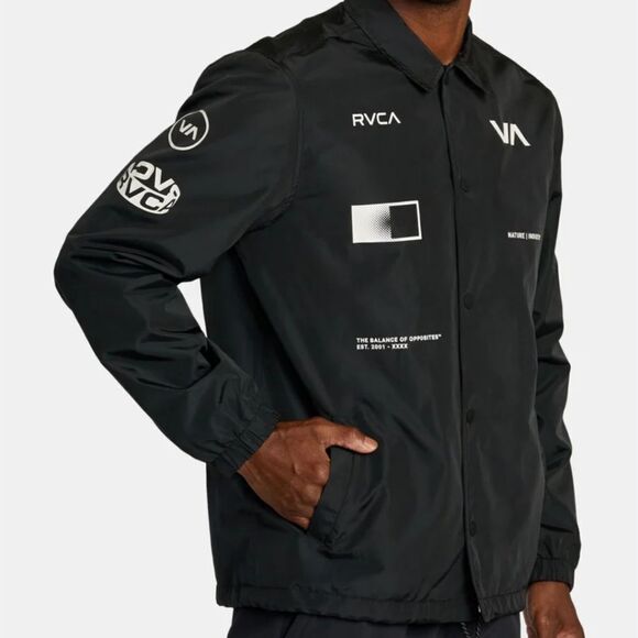 RVCA Radiate Windbreaker Coaches Jacket - Picture 2 of 5